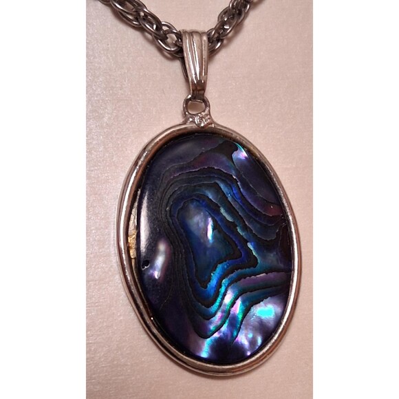 Vintage Hoffman Puana Shell Abalone Necklace Boxed - Picture 3 of 5